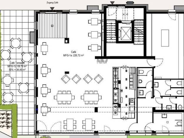 Restaurant zum Kauf - Erstbezug provisionsfrei 261,6 m² Gastrofläche Sinzheimer Straße 9a Oos Baden-Baden 76532
