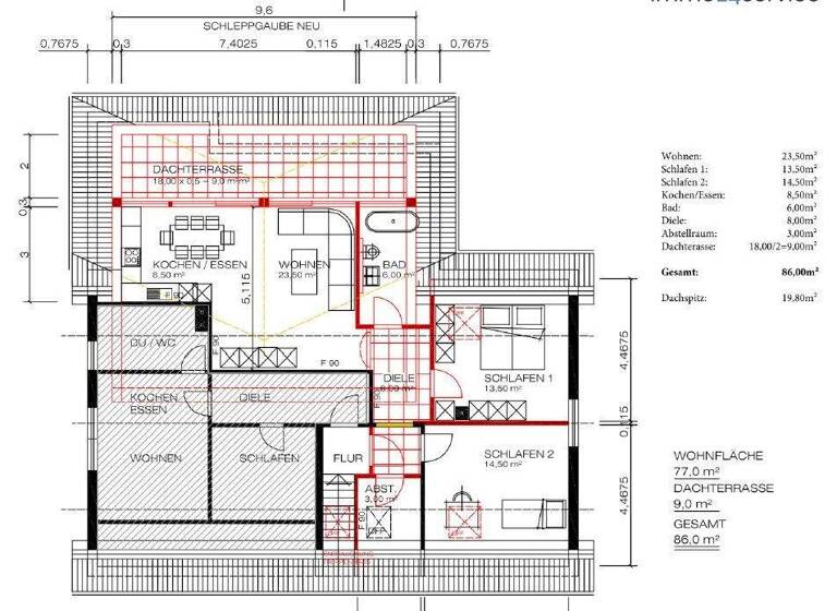 Wohnung zum Kauf 259.000 € 3 Zimmer 86 m² 2. Geschoss Randegg Gottmadingen 78244