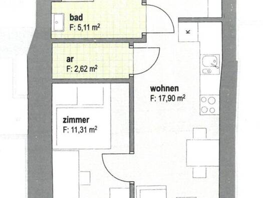 Wohnung zum Kauf 222.000 € 2 Zimmer 40,6 m² 1. Geschoss frei ab 31.01.2031 Schwaz 6130