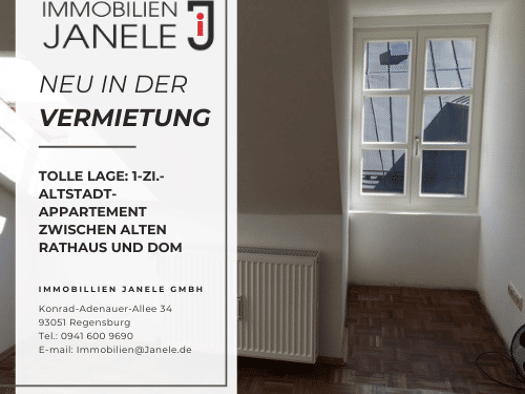 Studio zur Miete 410 € 1 Zimmer 24 m² 4. Geschoss Innenstadt Regensburg 93047
