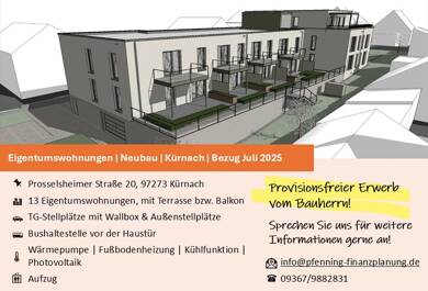 Wohnung zum Kauf provisionsfrei 469.400 € 3 Zimmer 87,7 m² Kürnach 97273
