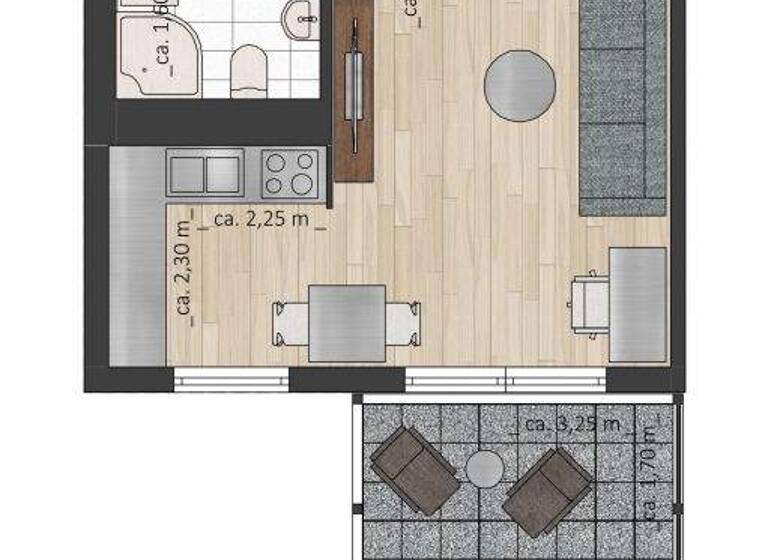Studio zur Miete 290 € 1 Zimmer 35 m² 6. Geschoss frei ab 01.07.2026 Pestalozzistraße 1 Innenstadt Dessau-Roßlau 06842