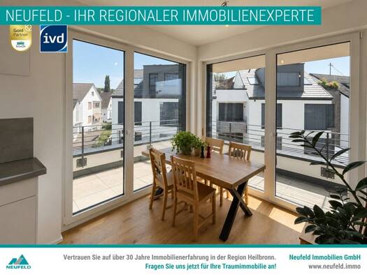 Wohnung zur Miete 1.030 € 2 Zimmer 53,1 m² 6. Geschoss frei ab 01.12.2026 Degmarner Straße 15 Oedheim Oedheim 74229