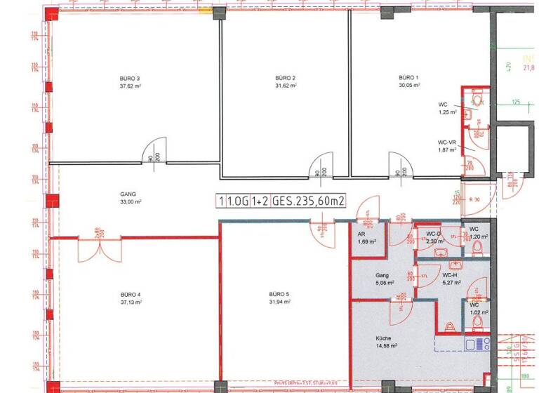 Büro zur Miete 6,75 € 1 Zimmer 37,6 m² Bürofläche Aumühlweg 21 Enzesfeld-Lindabrunn 2544