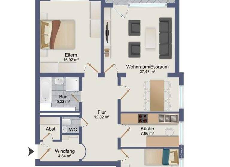 Wohnung zum Kauf 199.900 € 4 Zimmer 86 m² Hellern Osnabrück 49078