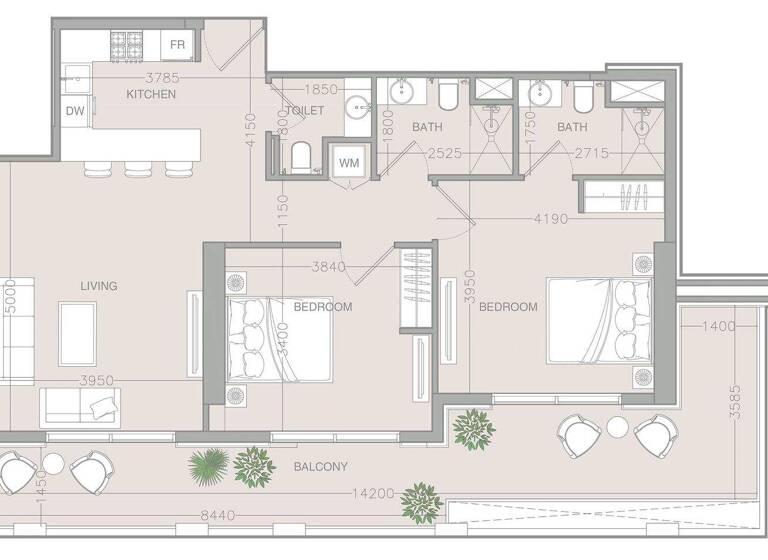 Wohnung zum Kauf provisionsfrei 393.016 € 3 Zimmer 111,6 m² Dubai 00000