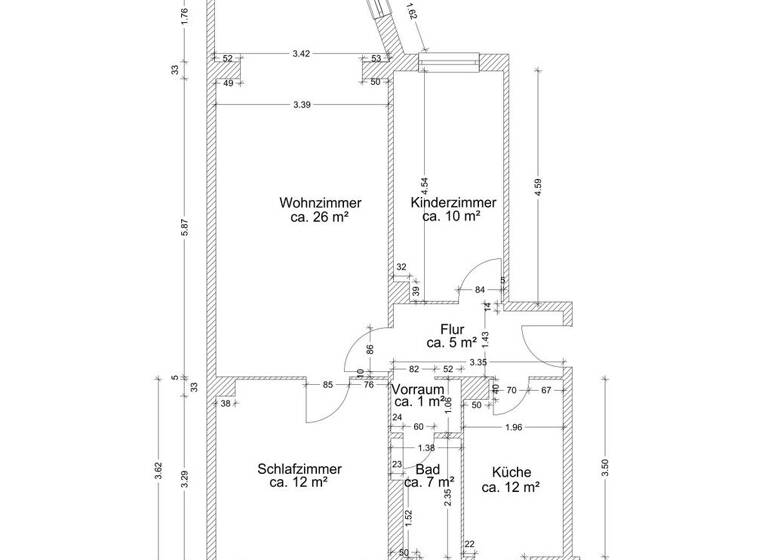 Wohnung zur Miete 520 € 3 Zimmer 74 m²<br/>Wohnfläche 1.<br/>Geschoss Klosterstraße 3 Prenzlau Prenzlau 17291