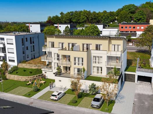 Terrassenwohnung zum Kauf - Erstbezug provisionsfrei 427.000 € 3 Zimmer 86,8 m² 2 Geschosse frei ab 01.01.2028 Elsterweg Michelbach Michelbach an der Bilz 74544