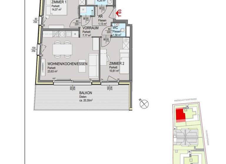 Wohnung zum Kauf 598.000 € 3 Zimmer 62,7 m² Wien 1140