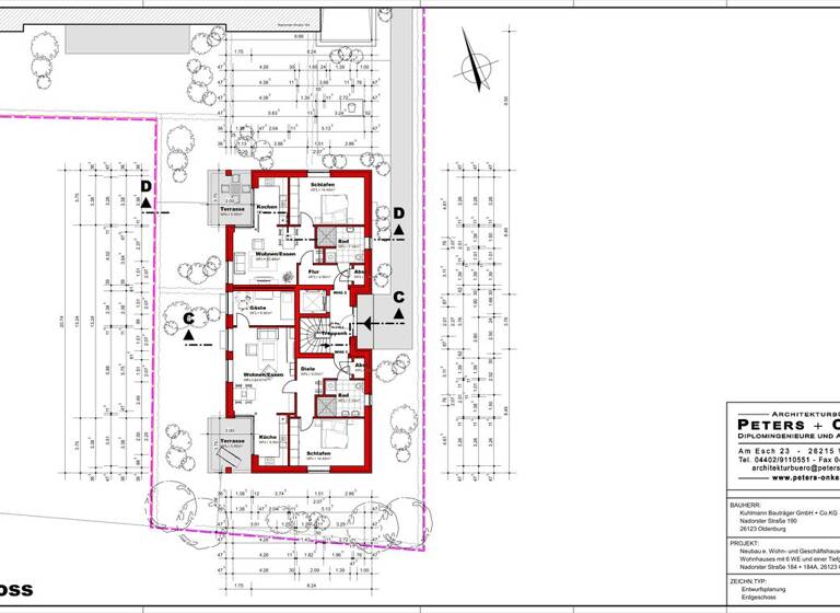 Wohnung zum Kauf provisionsfrei 266.000 € 2 Zimmer 51 m²<br/>Wohnfläche 1.<br/>Geschoss ab sofort<br/>Verfügbarkeit Nadorster Strasse 184 a und b Bürgerstraße Oldenburg 26123
