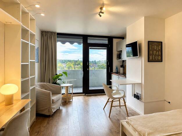 Wohnung zur Miete auf Zeit 810 € 1 Zimmer 27,2 m² frei ab sofort Mailänder Straße 18 Sachsenhausen Süd 60598