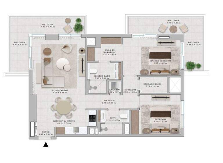 Wohnung zum Kauf - Erstbezug provisionsfrei 764.945 € 3 Zimmer 131,9 m² Dubai