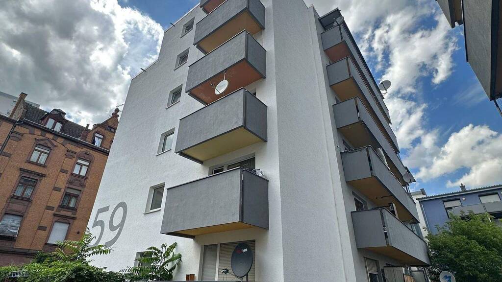 Wohnung zur Miete 870 € 2 Zimmer 58 m² 4. Geschoss frei ab sofort Karlstraße 57 Offenbach am Main 63065