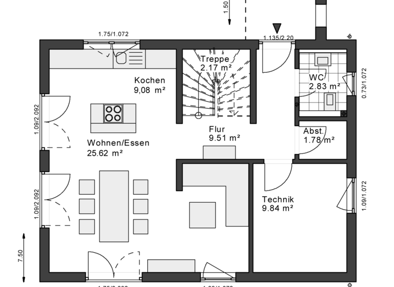 Einfamilienhaus zur Miete - Neubau 2.200 € 3 Zimmer 119,5 m²<br/>Wohnfläche 385 m²<br/>Grundstück Zirndorf Zirndorf 90513