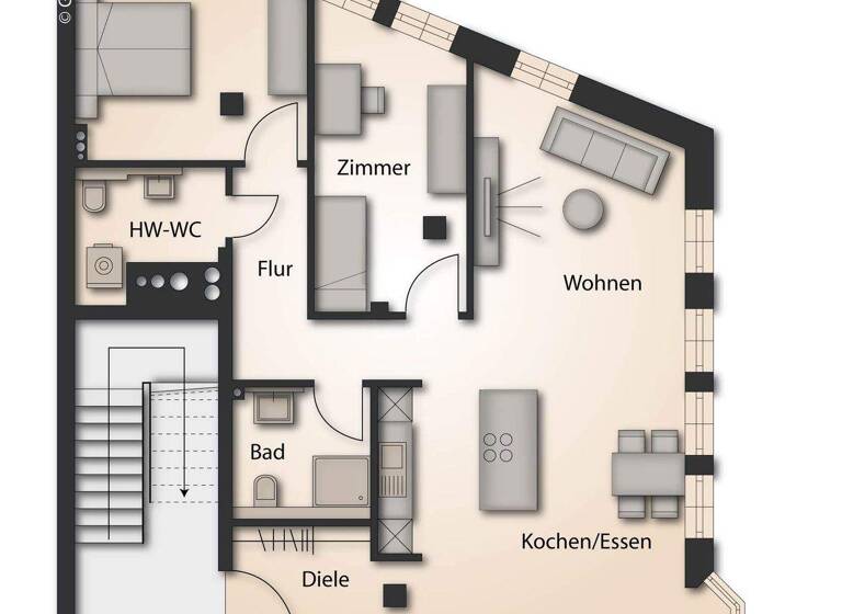 Wohnung zur Miete 890 € 3 Zimmer 87,7 m² 1. Geschoss frei ab 01.03.2026 Ellwangen 73479