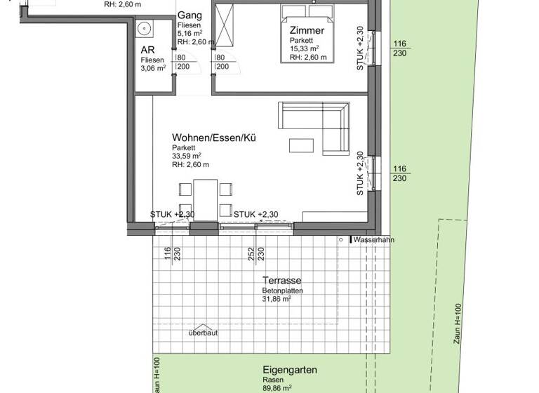 Wohnung zum Kauf - Erstbezug 495.900 € 3 Zimmer 91,5 m² EG Ohlsdorf 4694