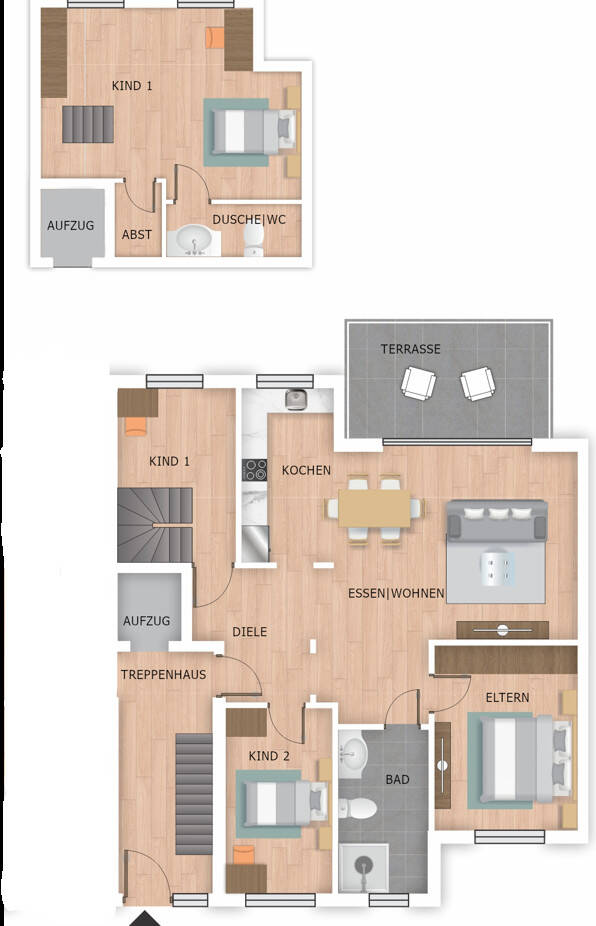 Wohnung zum Kauf 521.600 € 5 Zimmer 122,6 m²<br/>Wohnfläche 1.<br/>Geschoss Holsterhausen Herne 44625