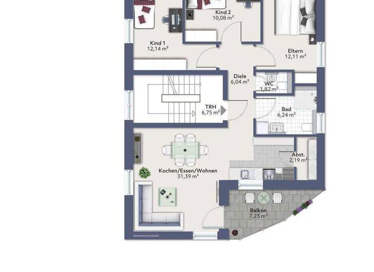 Wohnung zum Kauf provisionsfrei 695.000 € 4 Zimmer 84 m² 2. Geschoss Malteserordensstraße 13 St. Georgen Freiburg im Breisgau 79111