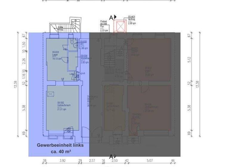 Bürofläche zum Kauf provisionsfrei 315.000 € 2 Zimmer 40,1 m² Bürofläche Schöneberger Str.  9 Steglitz Berlin 12163