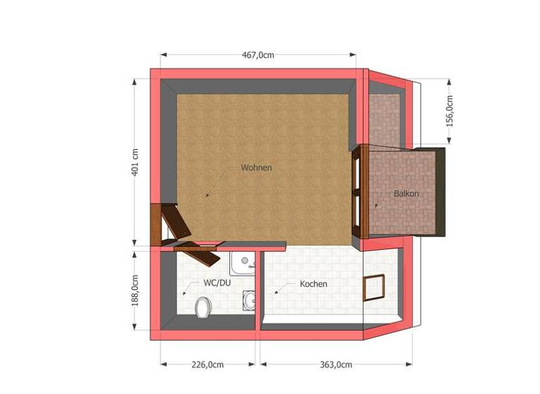 Studio zur Miete 190 € 1 Zimmer 32,3 m² Louis-Lejeuné-Straße 2a Niederlungwitz Glauchau 08371