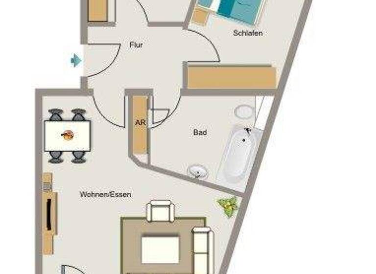 Wohnung zur Miete nur mit Wohnberechtigungsschein 321 € 2,5 Zimmer 56,6 m² 2. Geschoss Windmühlenstraße 48 Innenstadt Bochum 44787