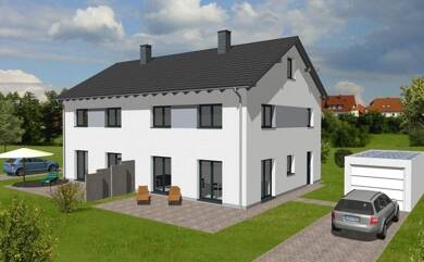 Doppelhaushälfte zum Kauf - Neubau provisionsfrei 429.000 € 5 Zimmer 120 m² 750 m² Grundstück Elstertrebnitz 04523