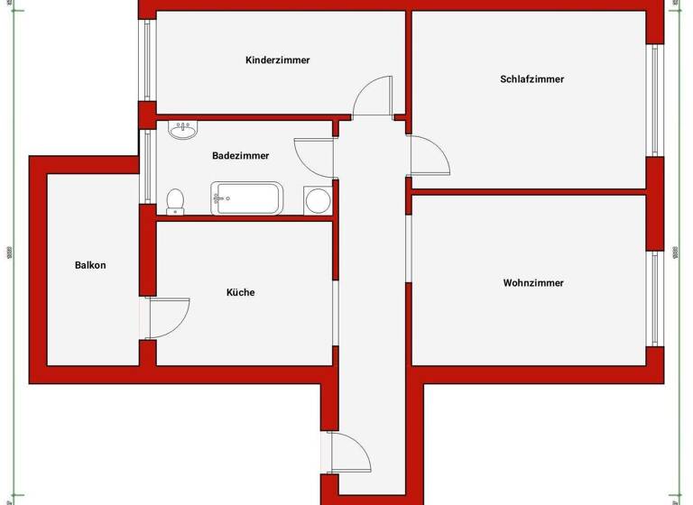 Wohnung zur Miete 380 € 3 Zimmer 72 m² 2. Geschoss frei ab sofort Aue 08280
