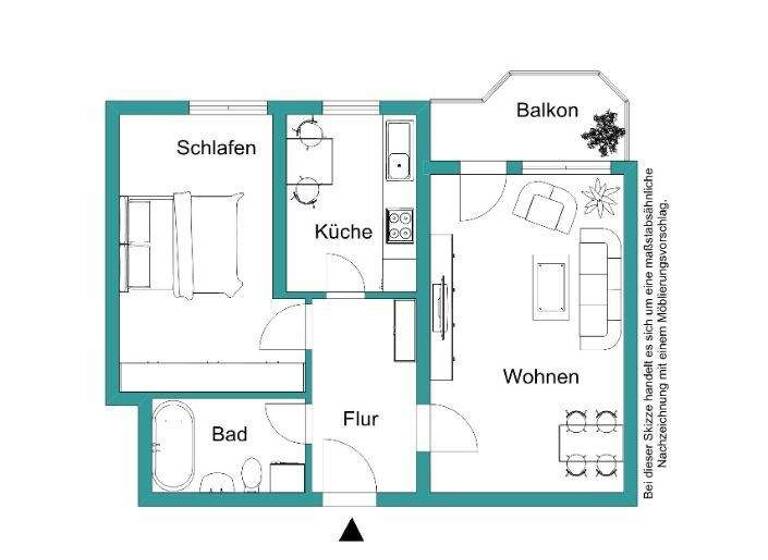 Wohnung zur Miete 497 € 2 Zimmer 54,7 m² 2. Geschoss frei ab 16.03.2026 Cappeler Gleiche 12 Cappel Marburg 35043