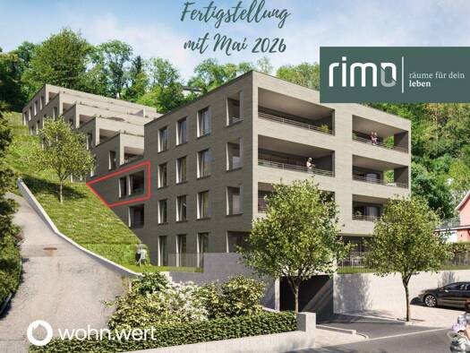 Terrassenwohnung zum Kauf - Erstbezug 425.000 € 2 Zimmer 56,4 m² 2. Geschoss frei ab 01.07.2026 Mutterstraße 11 Feldkirch 6800