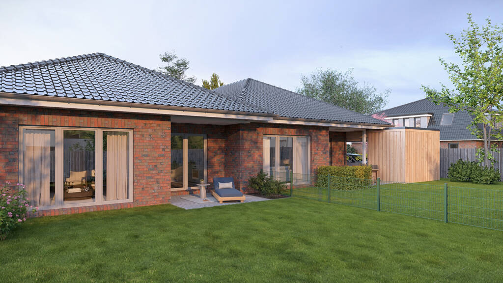 Bungalow zum Kauf - Erstbezug 309.500 € 3 Zimmer 89 m² 360 m² Grundstück Apen 26689