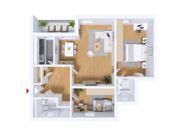 Wohnung zum Kauf 200.000 € 3 Zimmer 93,4 m²<br/>Wohnfläche 2.<br/>Geschoss Laatzen - Mitte III Laatzen 30880