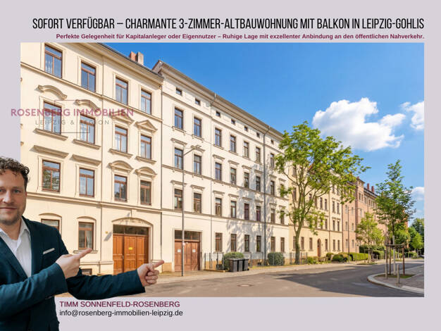 Wohnung zum Kauf 259.900 € 3 Zimmer 83,2 m² 3. Geschoss frei ab sofort Cöthner Straße 10 WE07 Gohlis-Süd Leipzig 04155