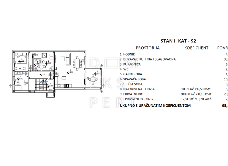 Wohnung zum Kauf 258.000 € 3 Zimmer 95 m² 1. Geschoss Sesvete 10360