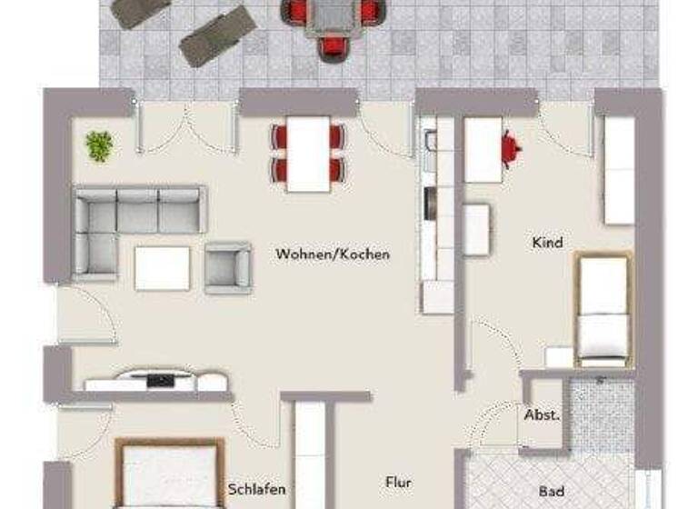 Wohnung zur Miete - Erstbezug 1.270 € 3 Zimmer 85,1 m² frei ab sofort Wiedenbrück Rheda-Wiedenbrück 33378