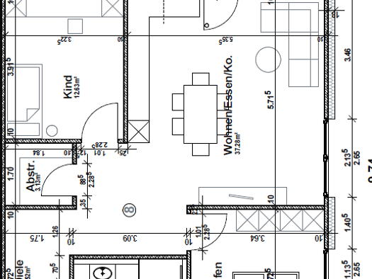 Wohnung zur Miete - Erstbezug 1.240 € 3 Zimmer 81 m² 1. Geschoss frei ab sofort Forst 76694