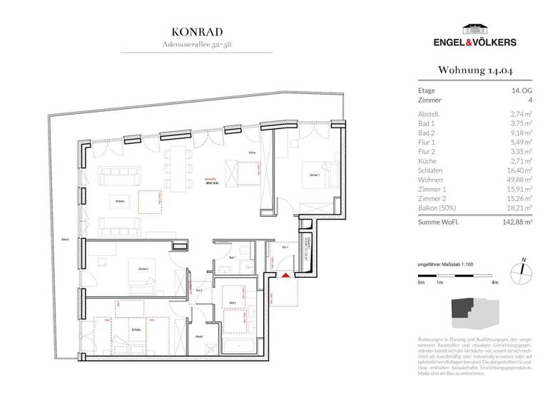 Wohnung zur Miete 3.200 € 4 Zimmer 143 m² St. Georg Hamburg 20099
