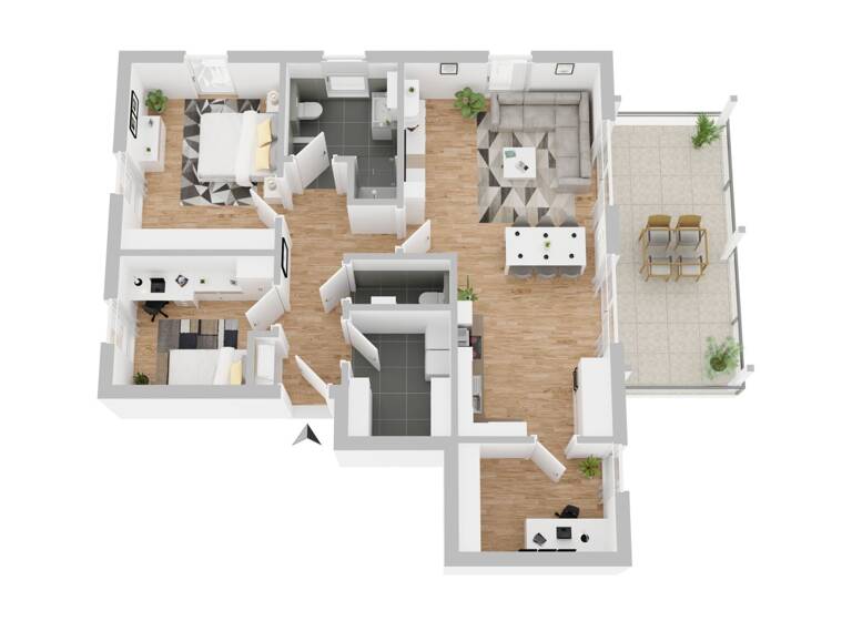Wohnung zum Kauf 344.900 € 4 Zimmer 98,4 m²<br/>Wohnfläche Dachgeschoss<br/>Geschoss Grasdorf Neuenhaus 49828
