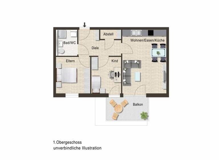 Wohnung zum Kauf 319.000 € 3 Zimmer 67 m² Hochdorf 73269