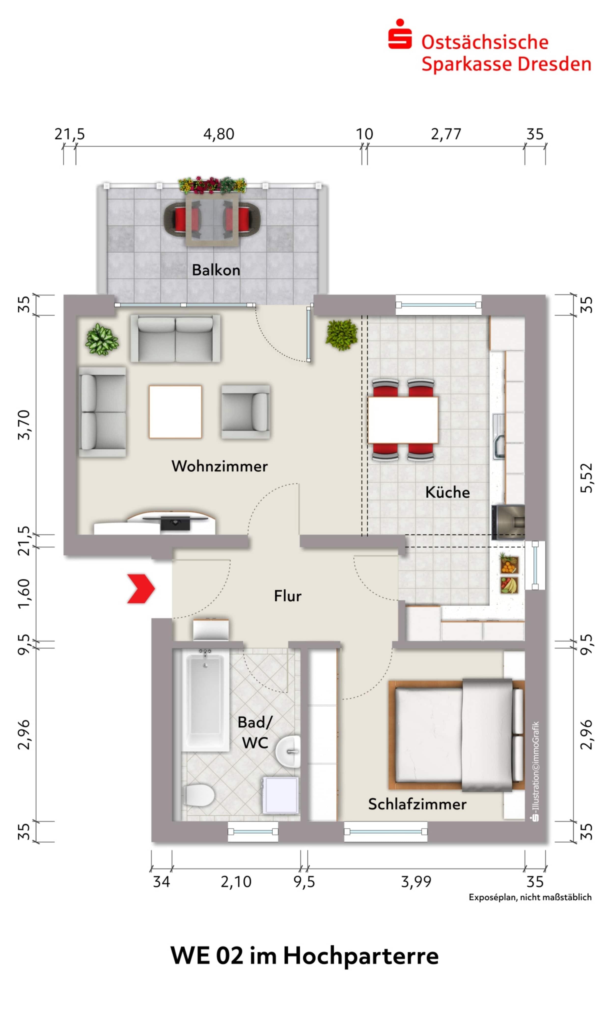 Wohnung zum Kauf 103.500 € 2 Zimmer 60,1 m²<br/>Wohnfläche Freital Freital 01705