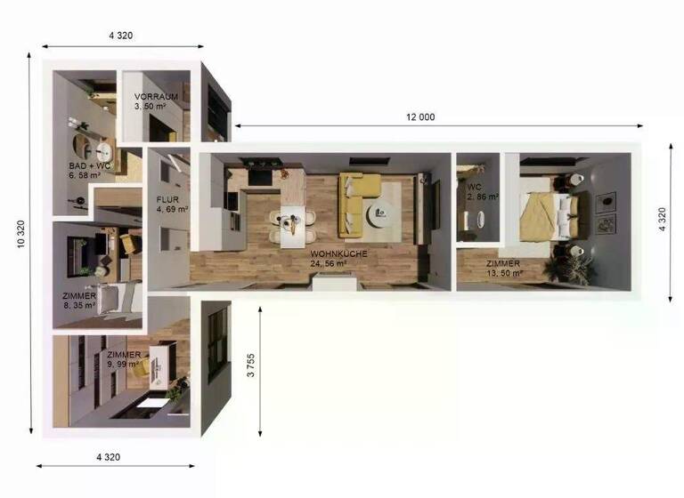 Haus zum Kauf 201.440 € 4 Zimmer 73,9 m²