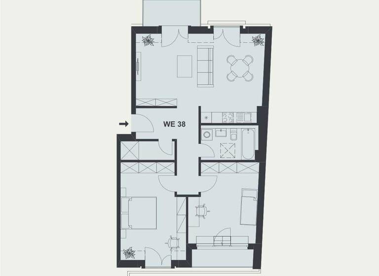 Wohnung zum Kauf provisionsfrei 459.000 € 2 Zimmer 84,7 m² 5. Geschoss Berliner Allee 253 Weißensee Berlin 13088