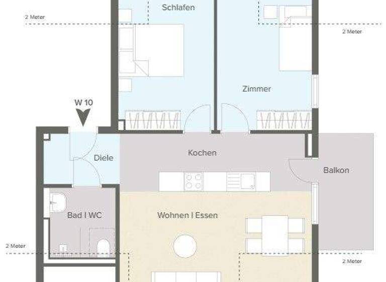 Wohnung zum Kauf provisionsfrei 561.000 € 3 Zimmer 66,5 m² Innenstadt Tübingen 72076