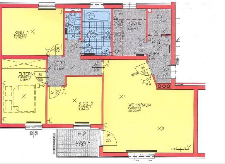 Wohnung zur Miete 973 € 4 Zimmer 92,1 m² 1. Geschoss Sonnenhöhe30-32 Raab 4760