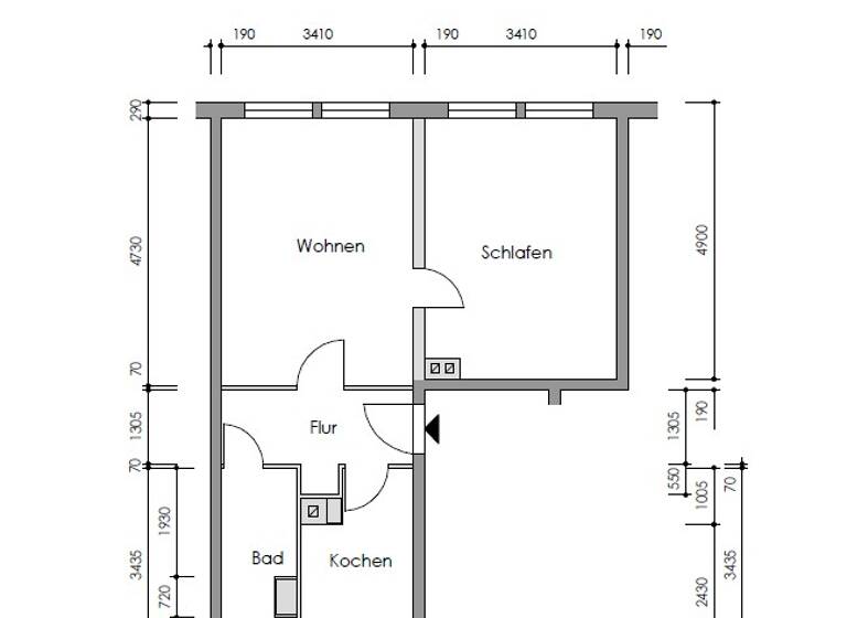 Wohnung zur Miete 309 € 2 Zimmer 46 m² 3. Geschoss Leonhard-Frank-Straße 94 Suhl 98529