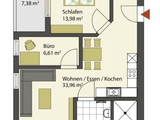 Wohnung zur Miete 1.050 € 3 Zimmer 71 m² Geschoss 1/2 frei ab 01.11.2025 Leinach 97274