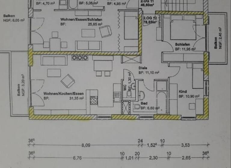 Wohnung zur Miete 2.350 € 3 Zimmer 79 m² Geschoss 1/3 frei ab 01.04.2026 Bad Wiessee 83707