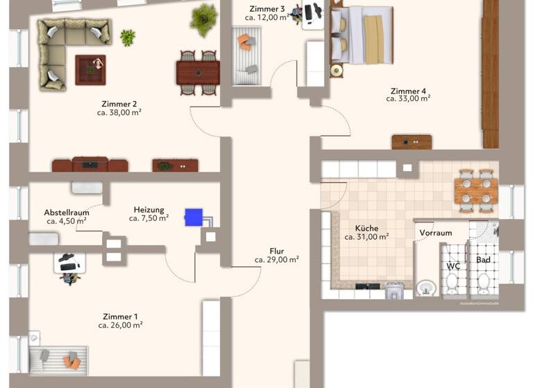 Wohnung zum Kauf 560.000 € 5 Zimmer 185 m² 1. Geschoss Memmingen 87700