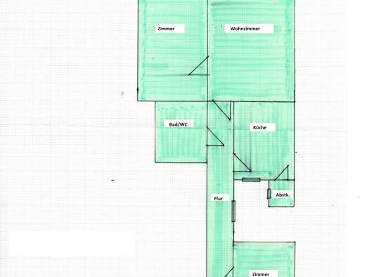 Wohnung zur Miete 485 € 3 Zimmer 73 m² 2. Geschoss frei ab sofort Marktstraße 46 Zentrum Rudolstadt 07407