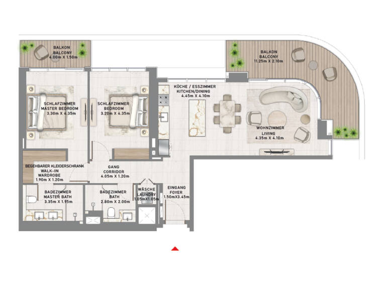 Wohnung zum Kauf 1.788.888 € 3 Zimmer 137 m² 17. Geschoss Emaar Beachfront, Dubai