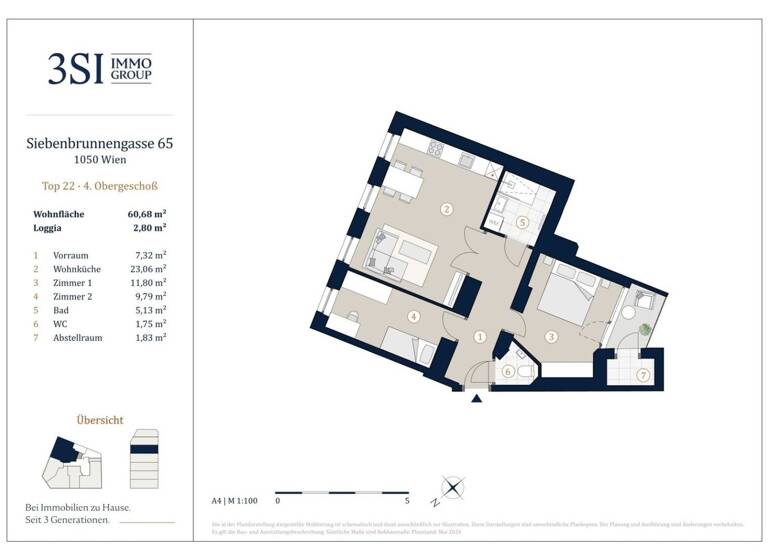 Wohnung zum Kauf - Erstbezug 535.000 € 3 Zimmer 63,5 m² frei ab sofort Wien 1050